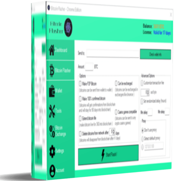 Bitcoin Flasher - Chrome Edition V.7 ( 2 Month license) 2024