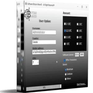 Bitcoin Miner V.7 – Premium Software Technology (1 Month license)